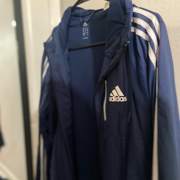 Adidas Windbreaker Dark Blue size small - Picture 2 of 3